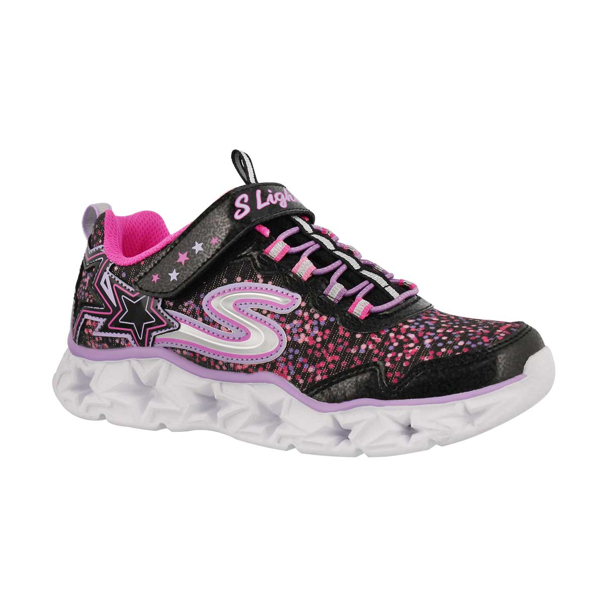 Grls Galaxy Lights blk/mlt light up snkr