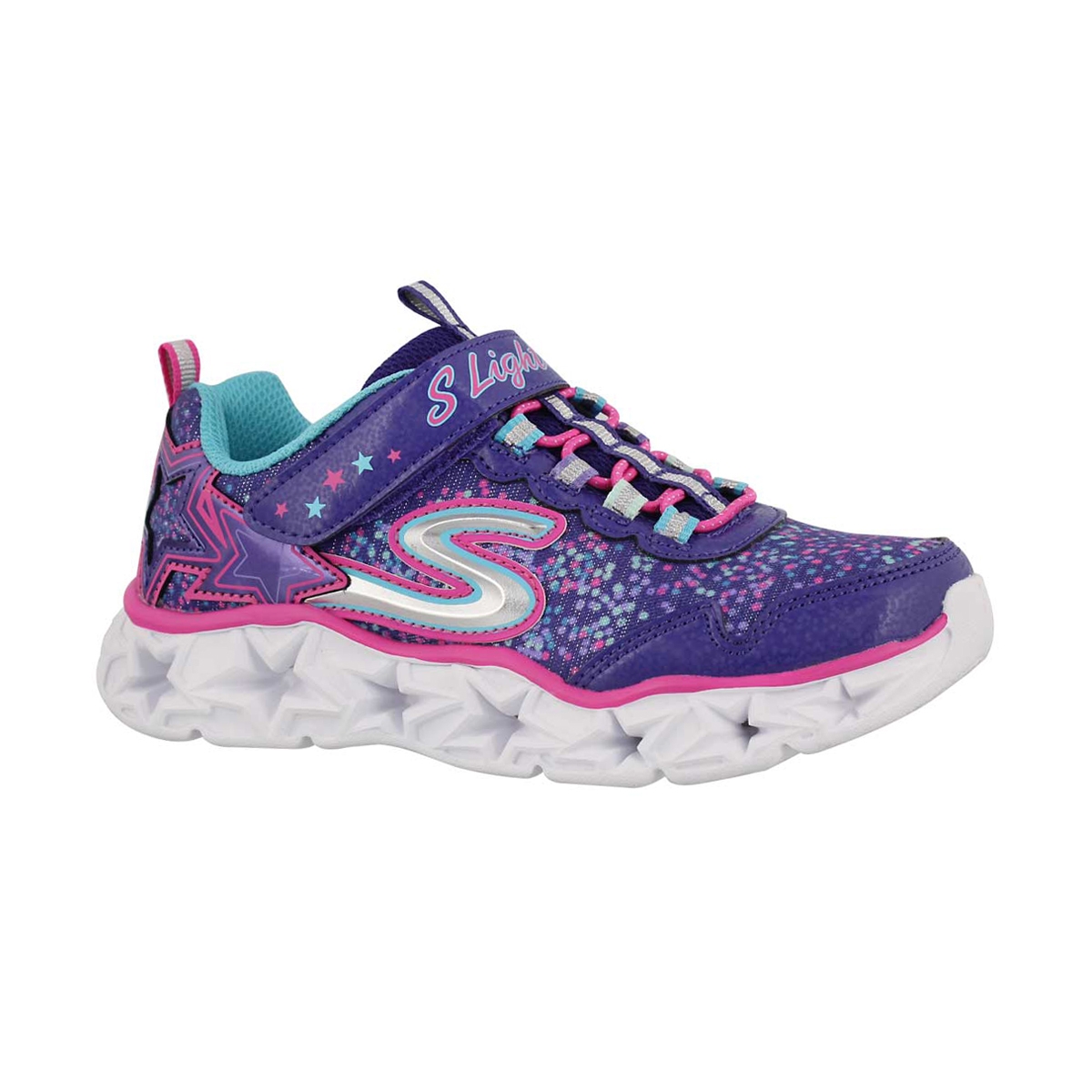 Grls Galaxy Lights ppl/mlt light up snkr