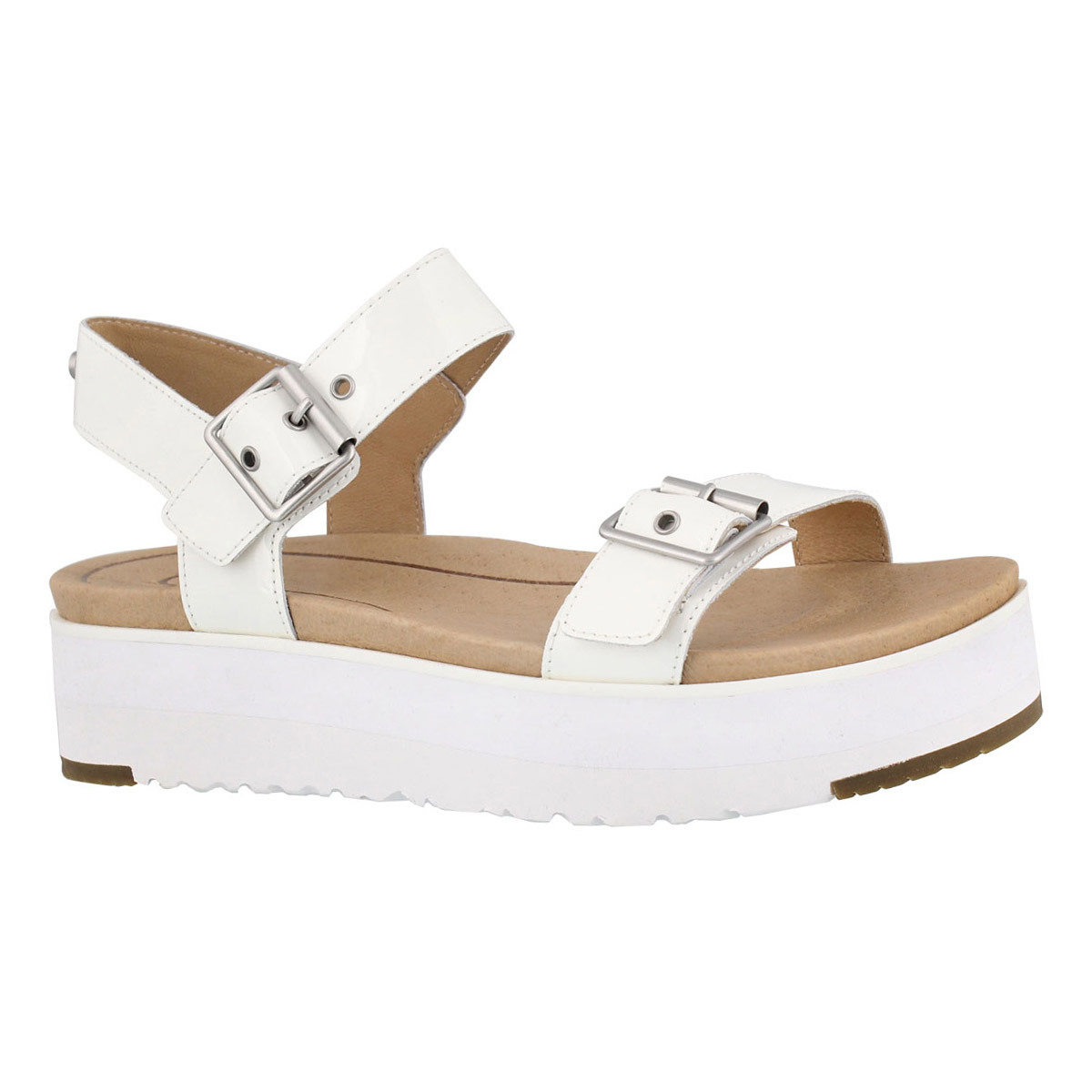 Women's ANGIE white casual platform sandals