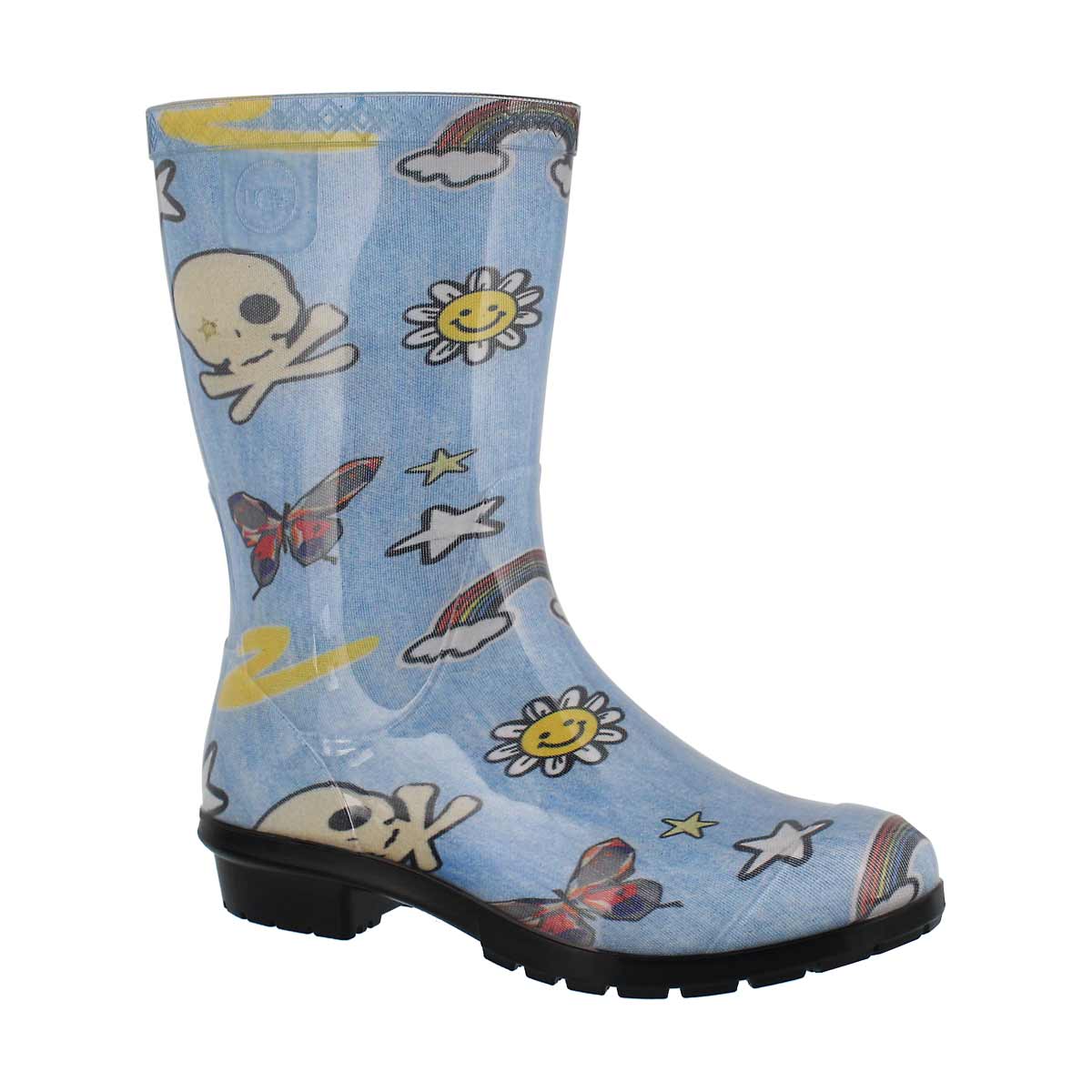 Kids' RAANA PATCHES denim multi wtpf rain boots
