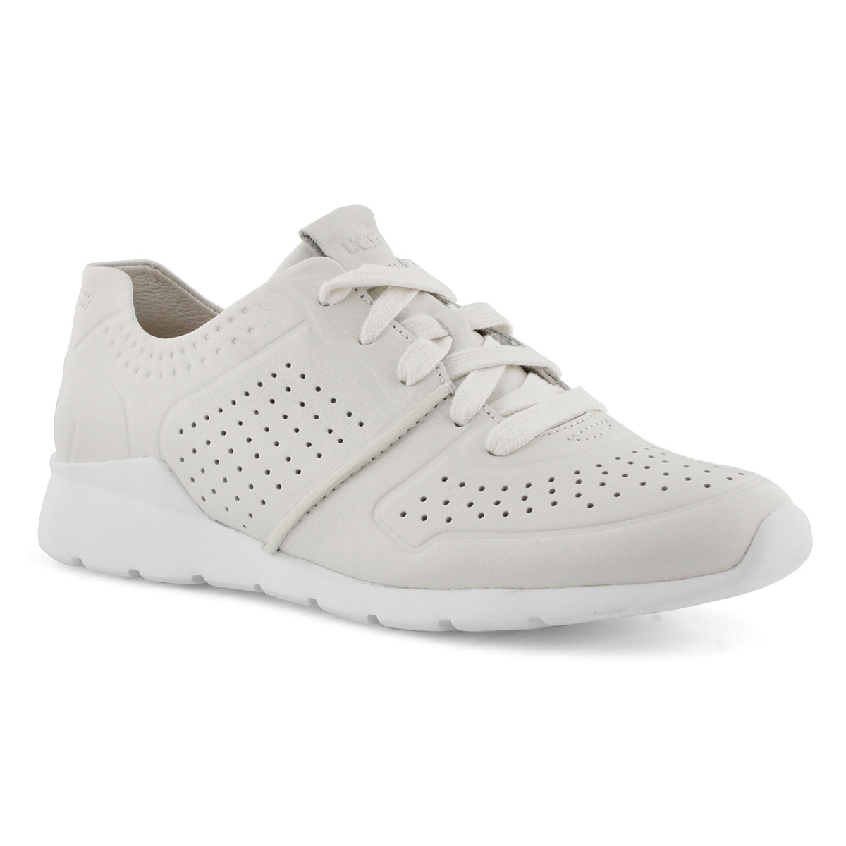 Lds Tye white lace up casual sneaker