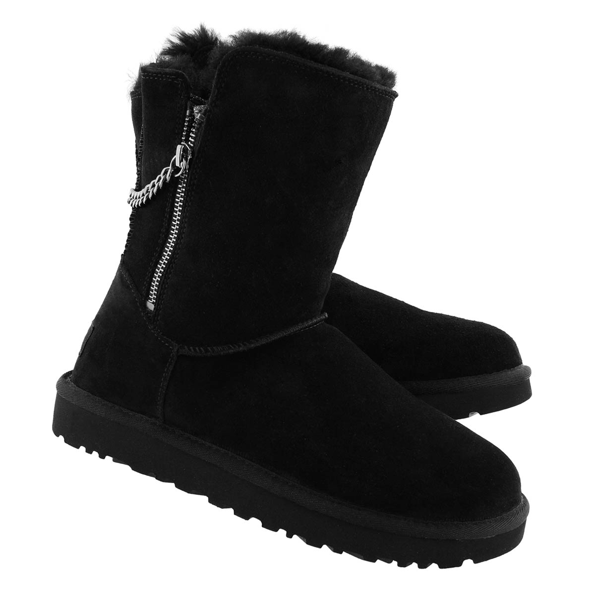 Lds Classic Short Sparkle Zip black boot