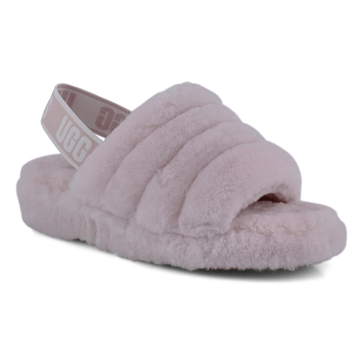 Lds Fluff Yeah pink sheepskin slipper