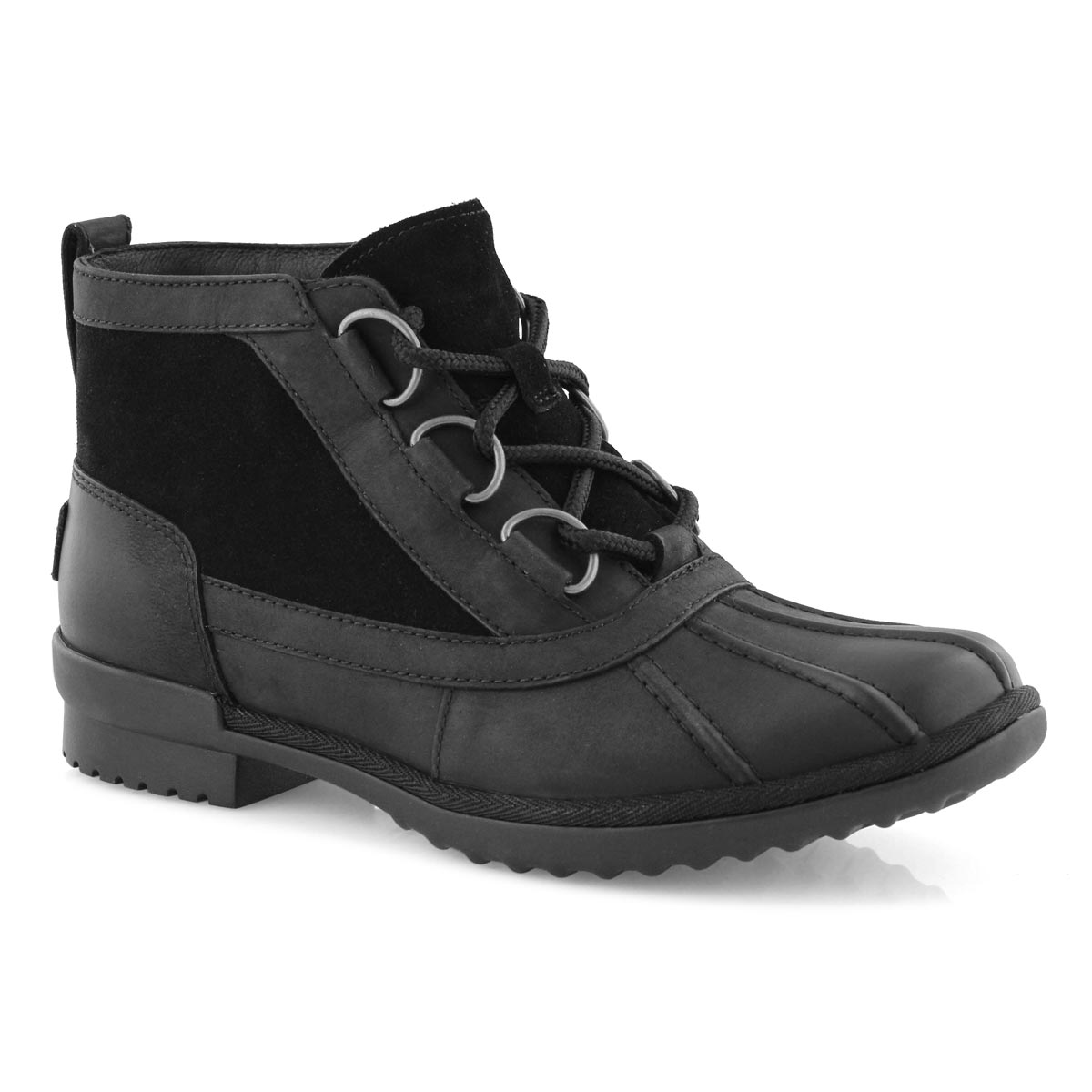 Lds Heather black lace up wtpf duckie
