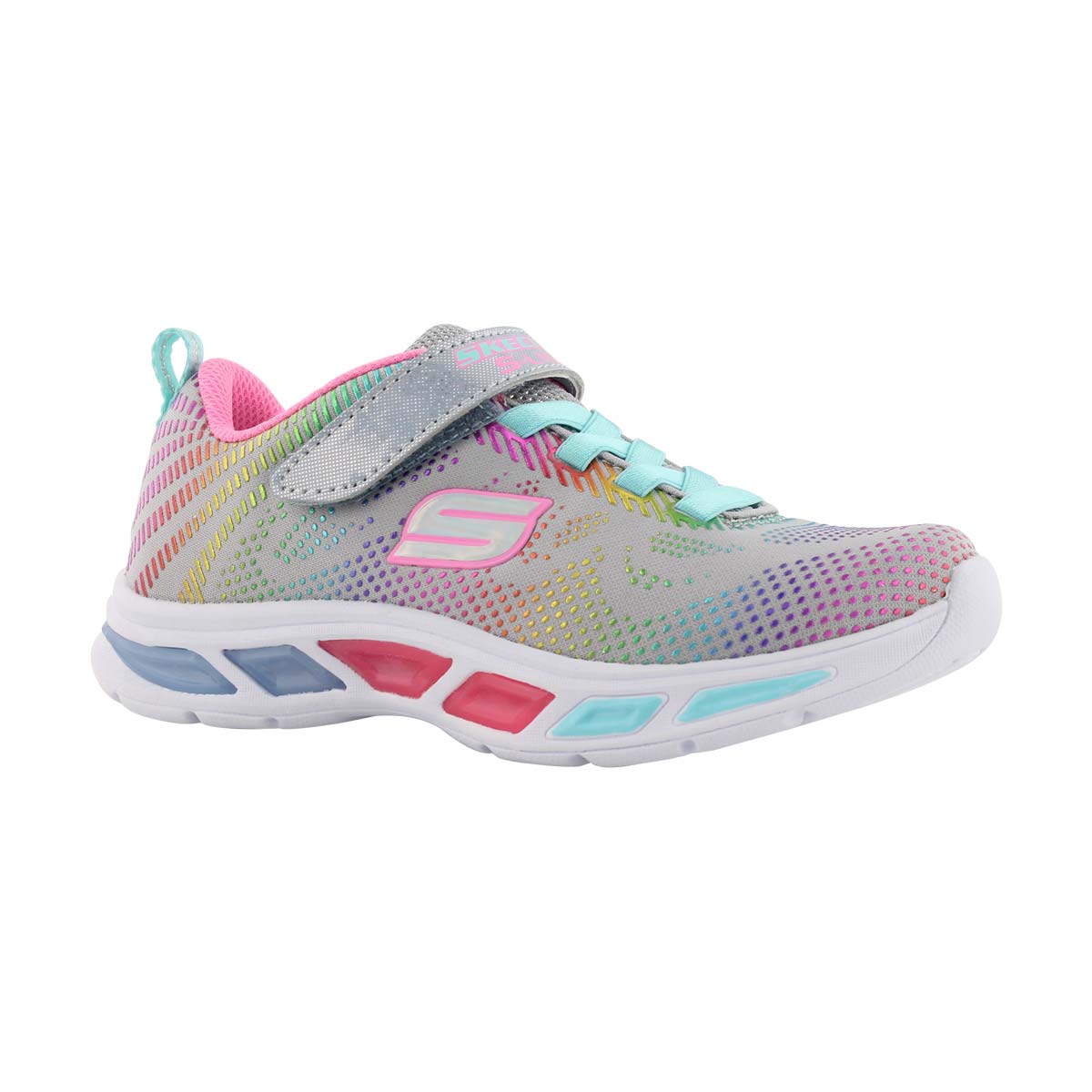 Grls Gleam N Dream gry/mlt lightup snkr