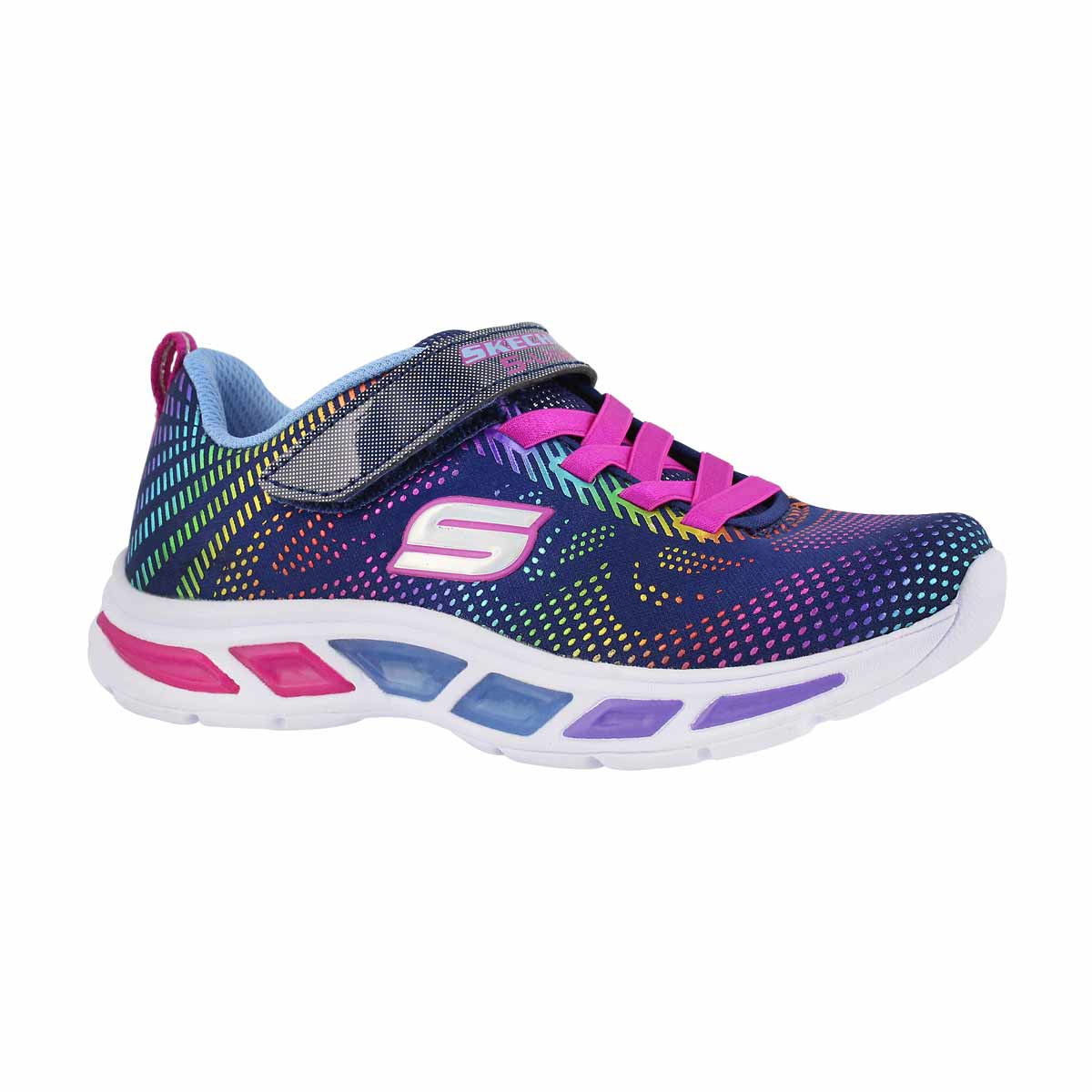 Grls Gleam N Dream nvy/mlt lightup snkr