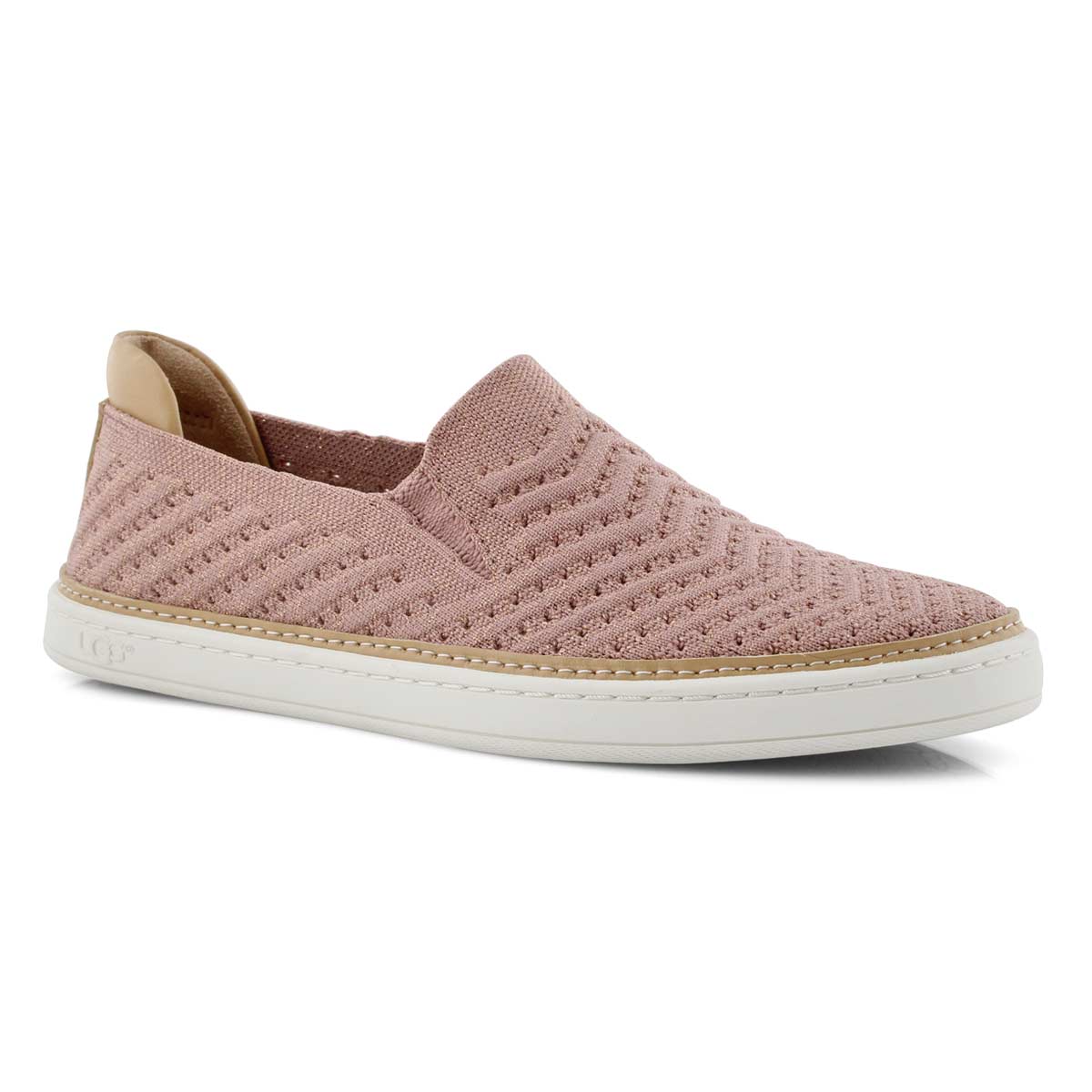 Lds Sammy Chevron Metallic pink slip on