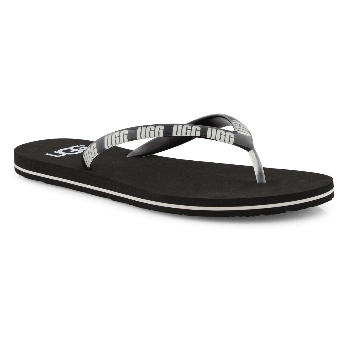 Lds Simi Graphic black thong sandal