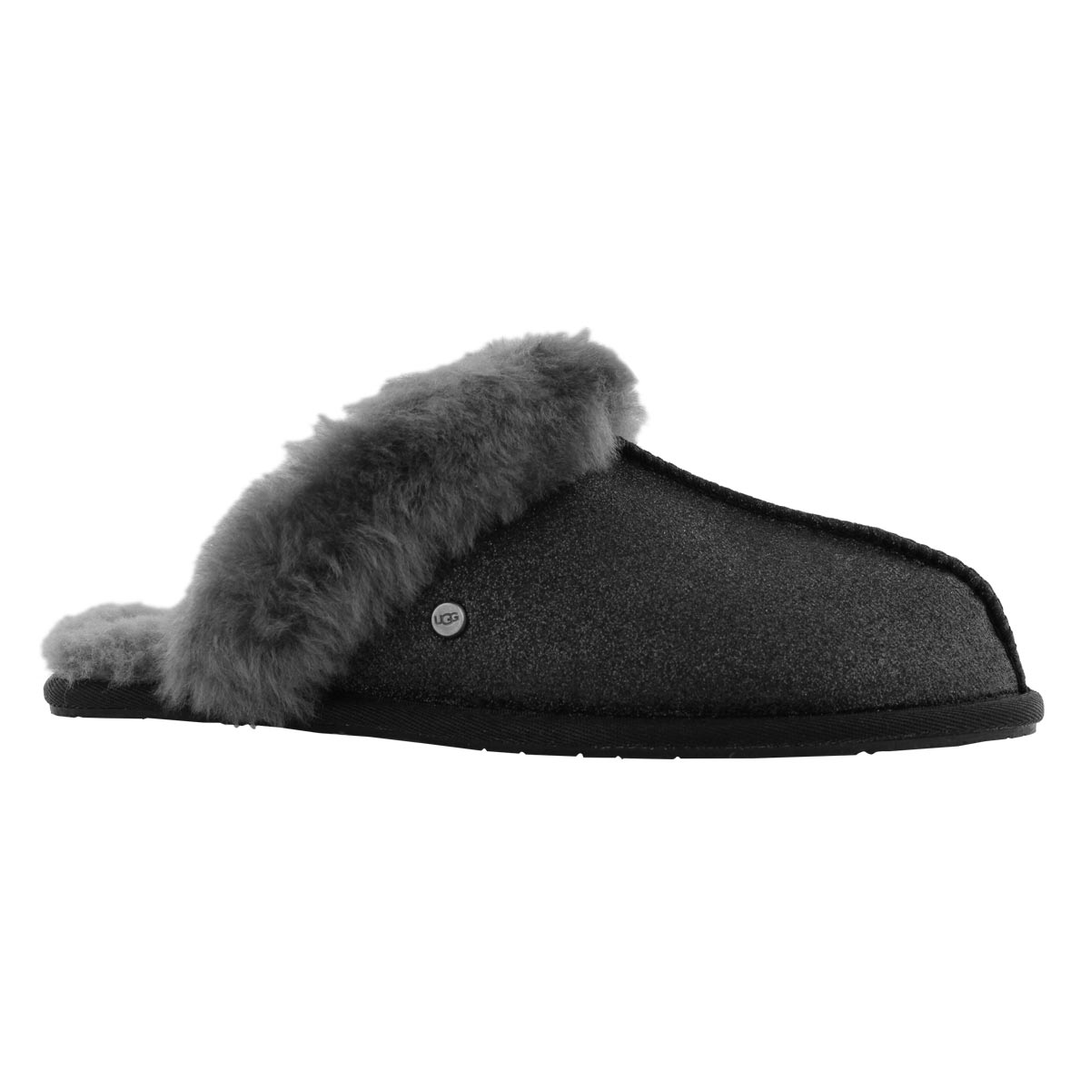 Lds Scuffette II Sparkle blk shpskn slpr