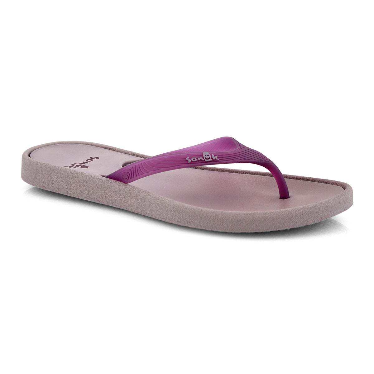 Lds Sidewalker prune/sea fog flip flop