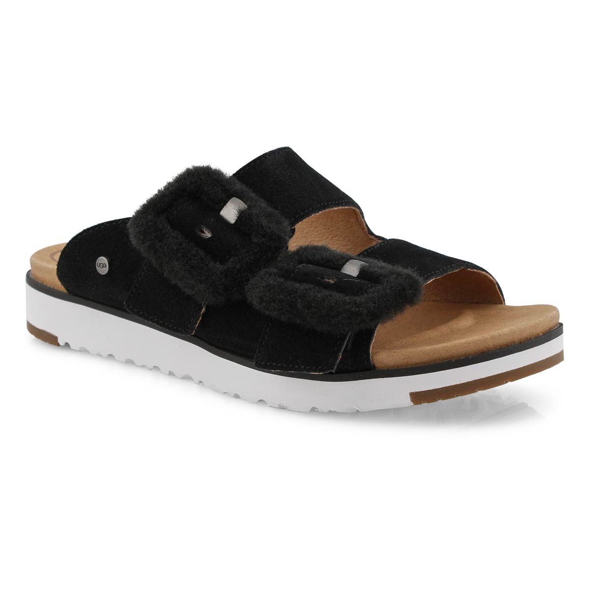 Lds Fluff Indio black casual slide sndl