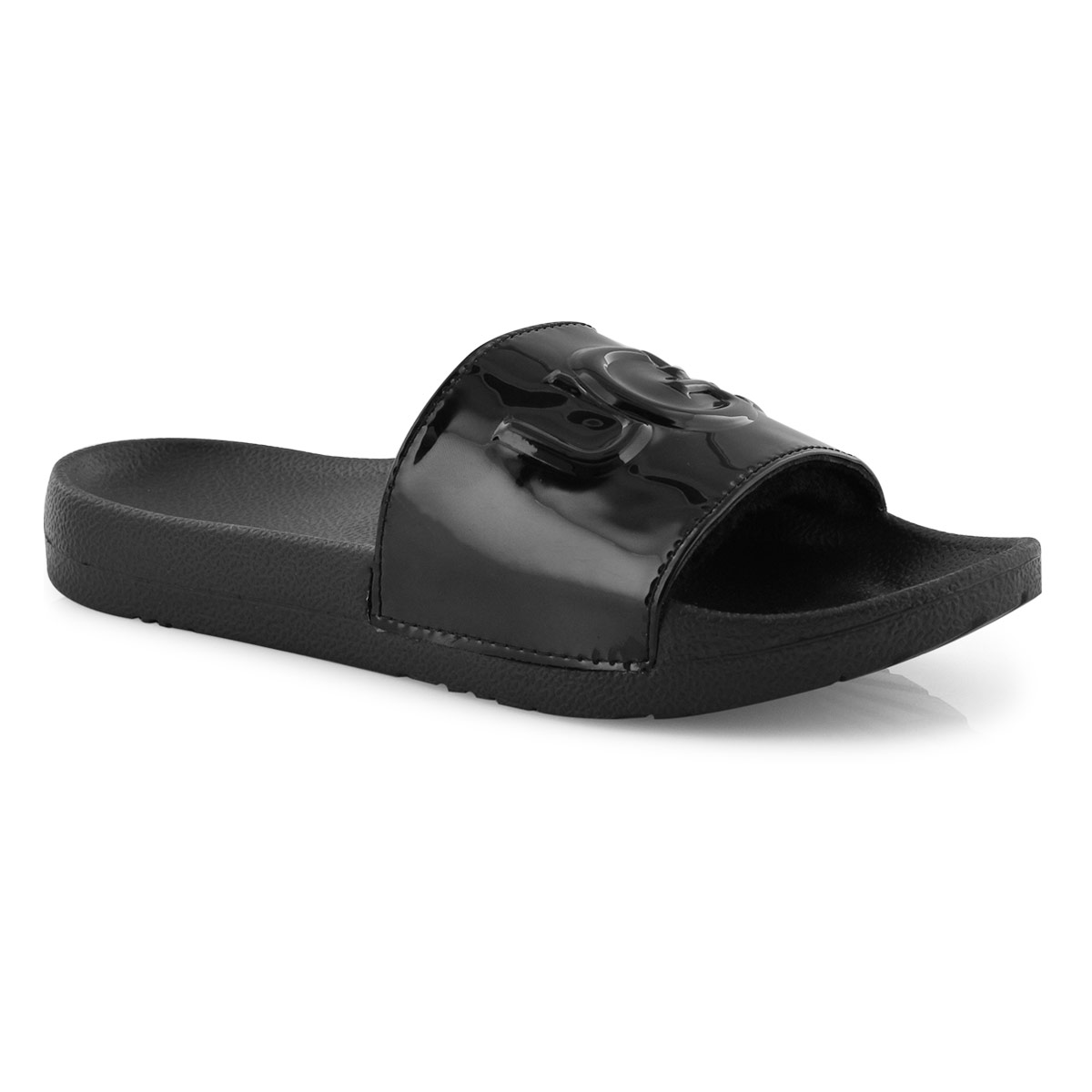 Lds Royale Graphic Metallic blk sandal
