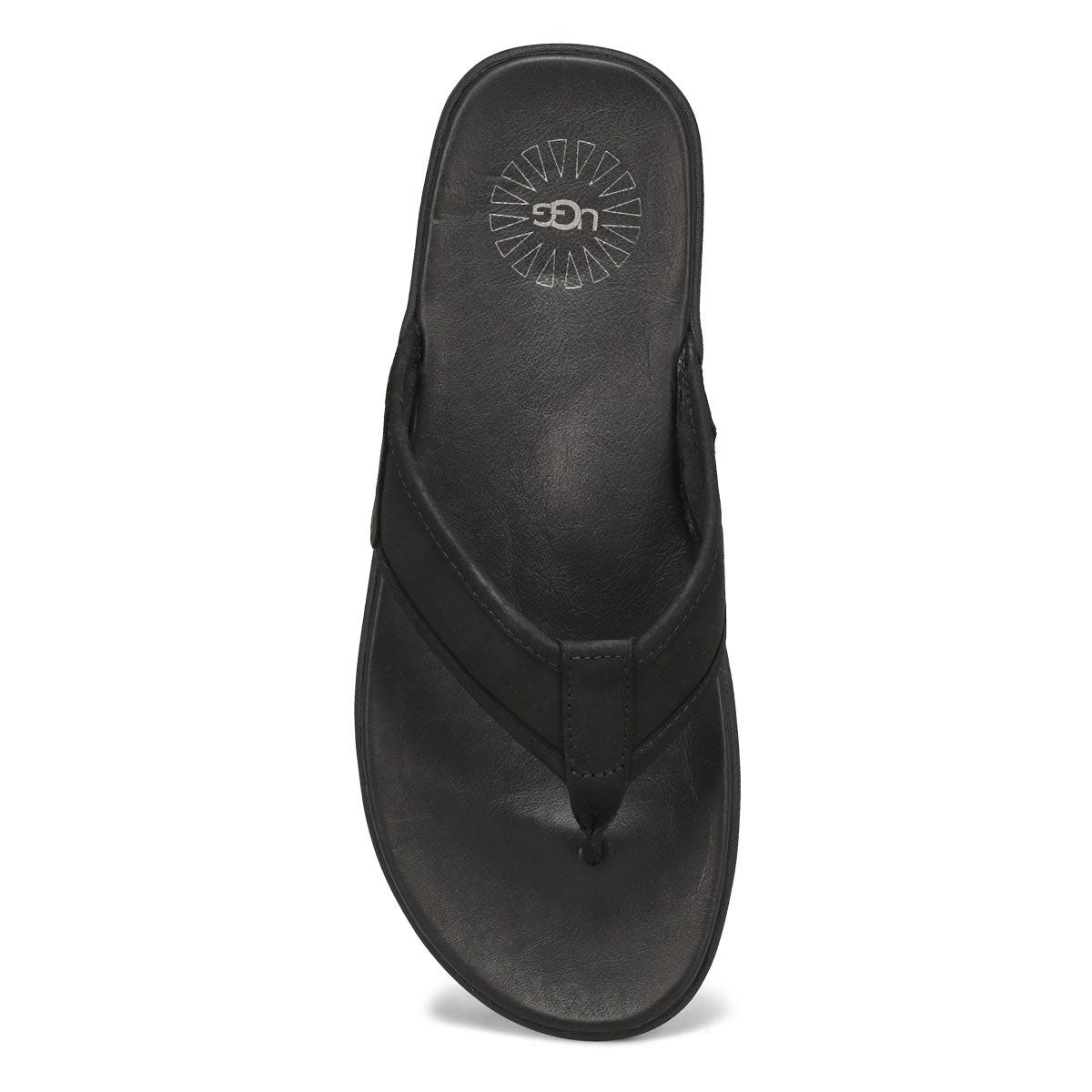 mens black thong sandals
