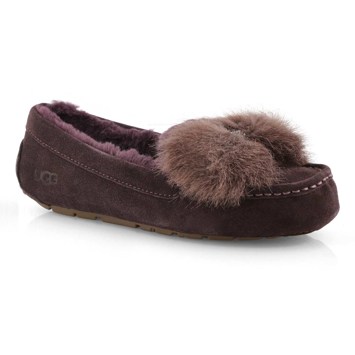 Mocassin Ansley Puff Bow, violet, fem.