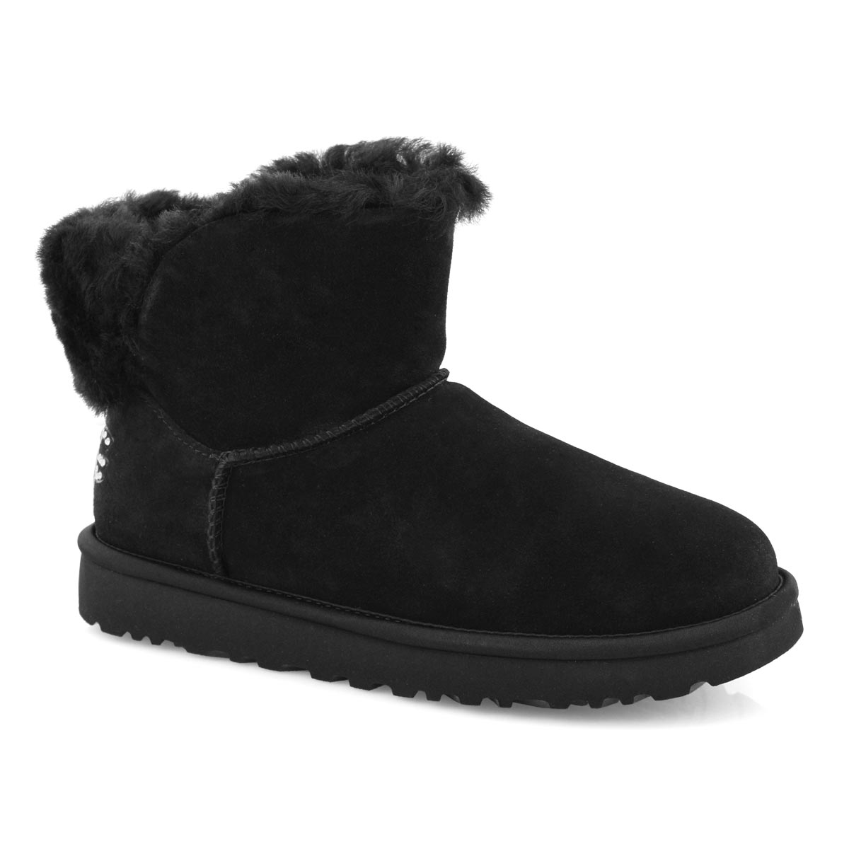 Lds Classic Bling Mini blk shpskn boot