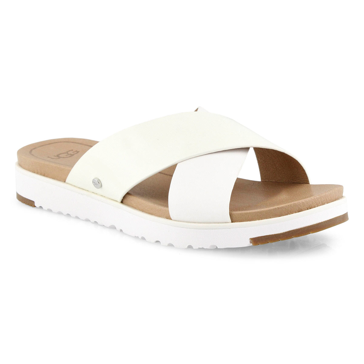 white casual sandals