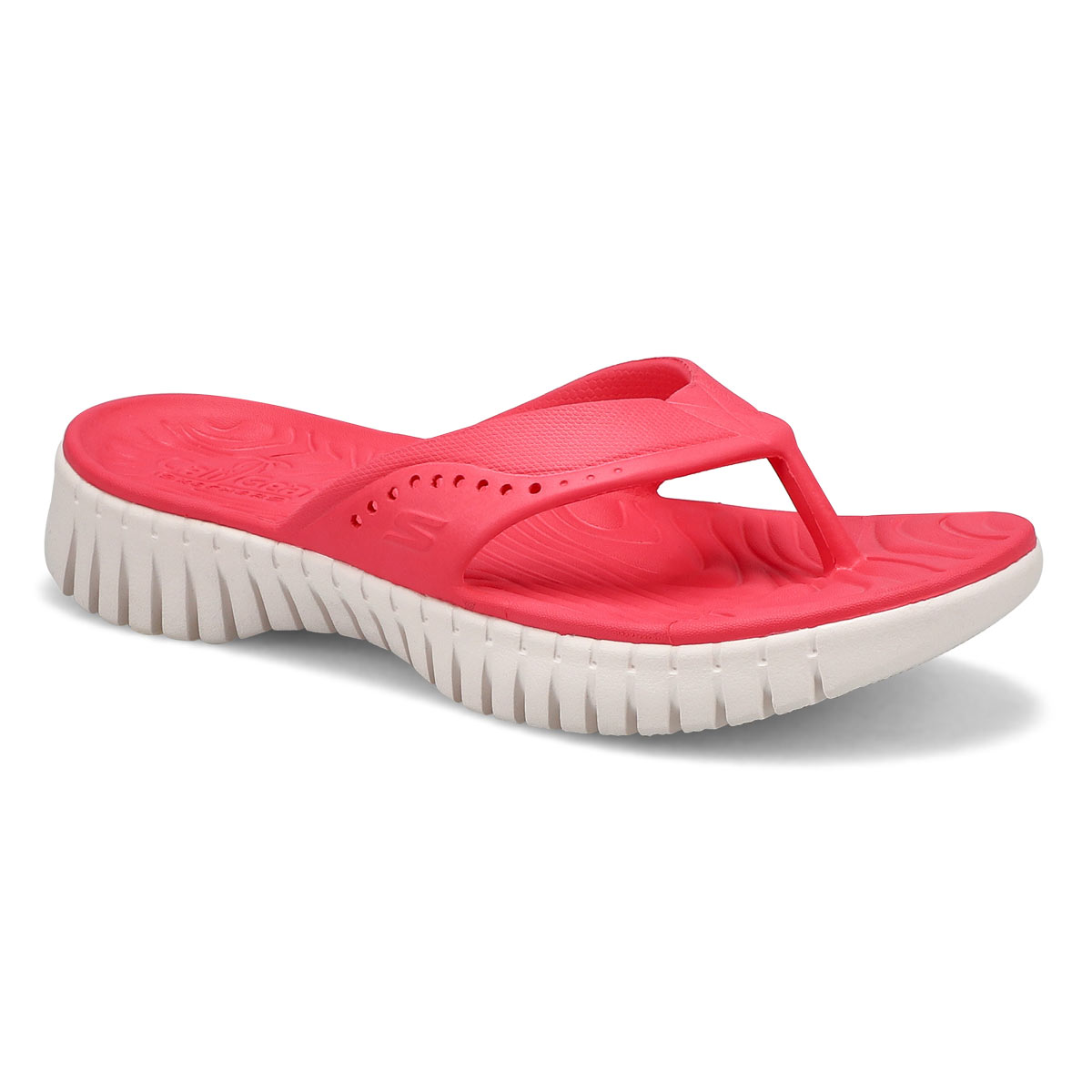 Lds Go Walk Smart coral thong sandal
