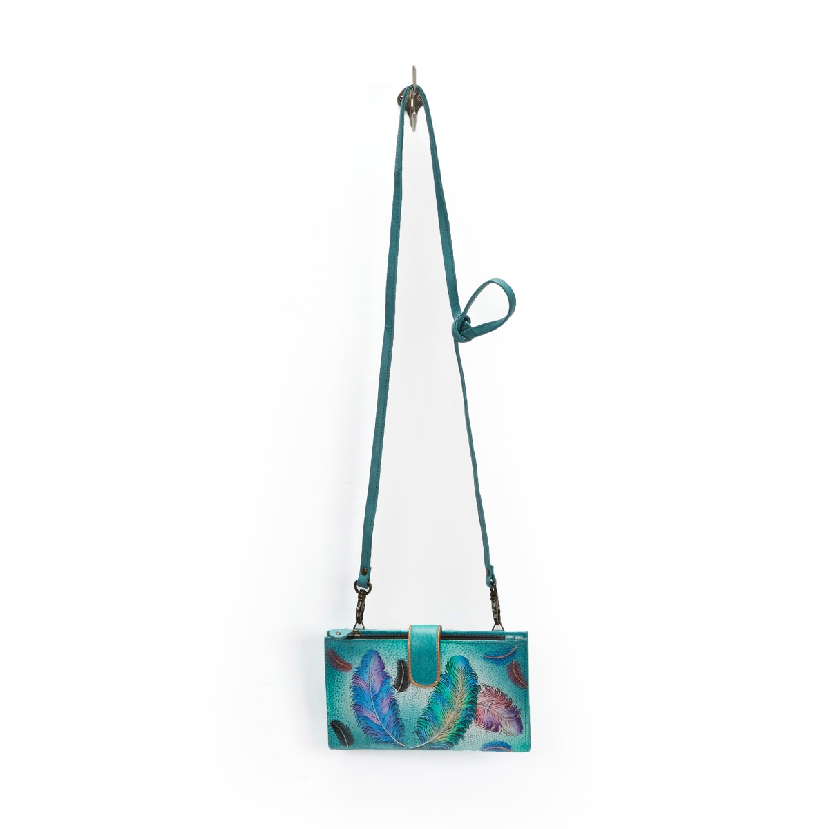 Printed Floating Feathers phncse/wallet