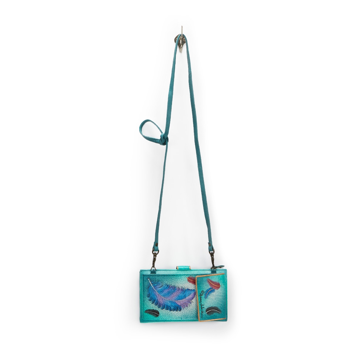 Printed Floating Feathers phncse/wallet