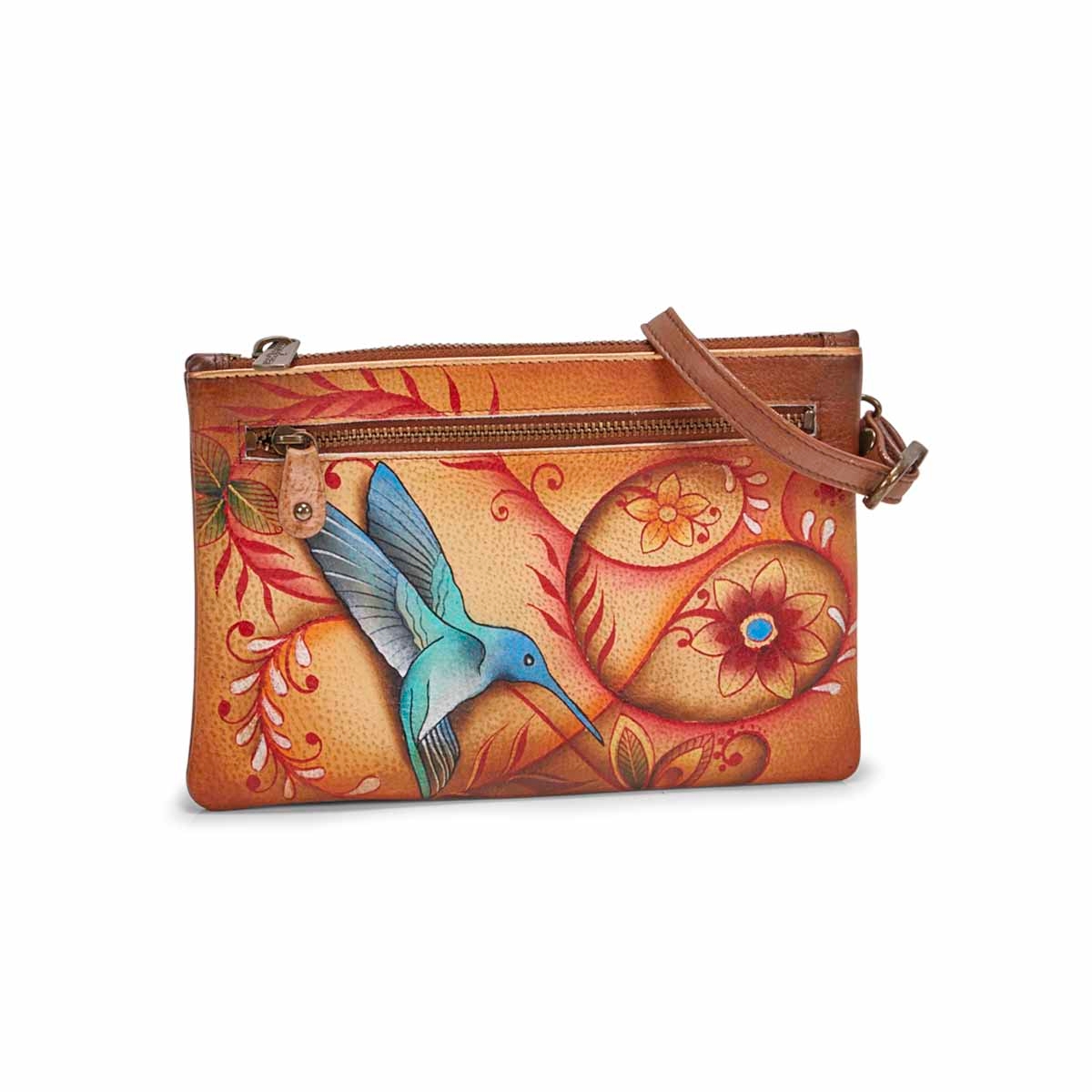 Women's FLYING JEWELS tan clutch
