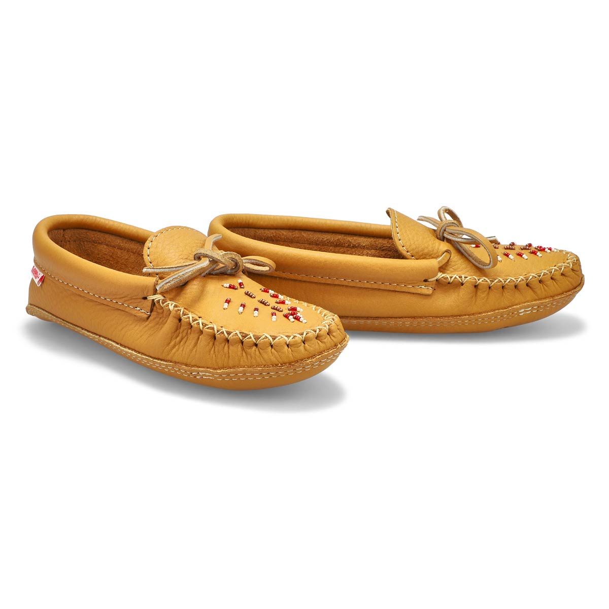 Lds dk tan double padded sole moccasin