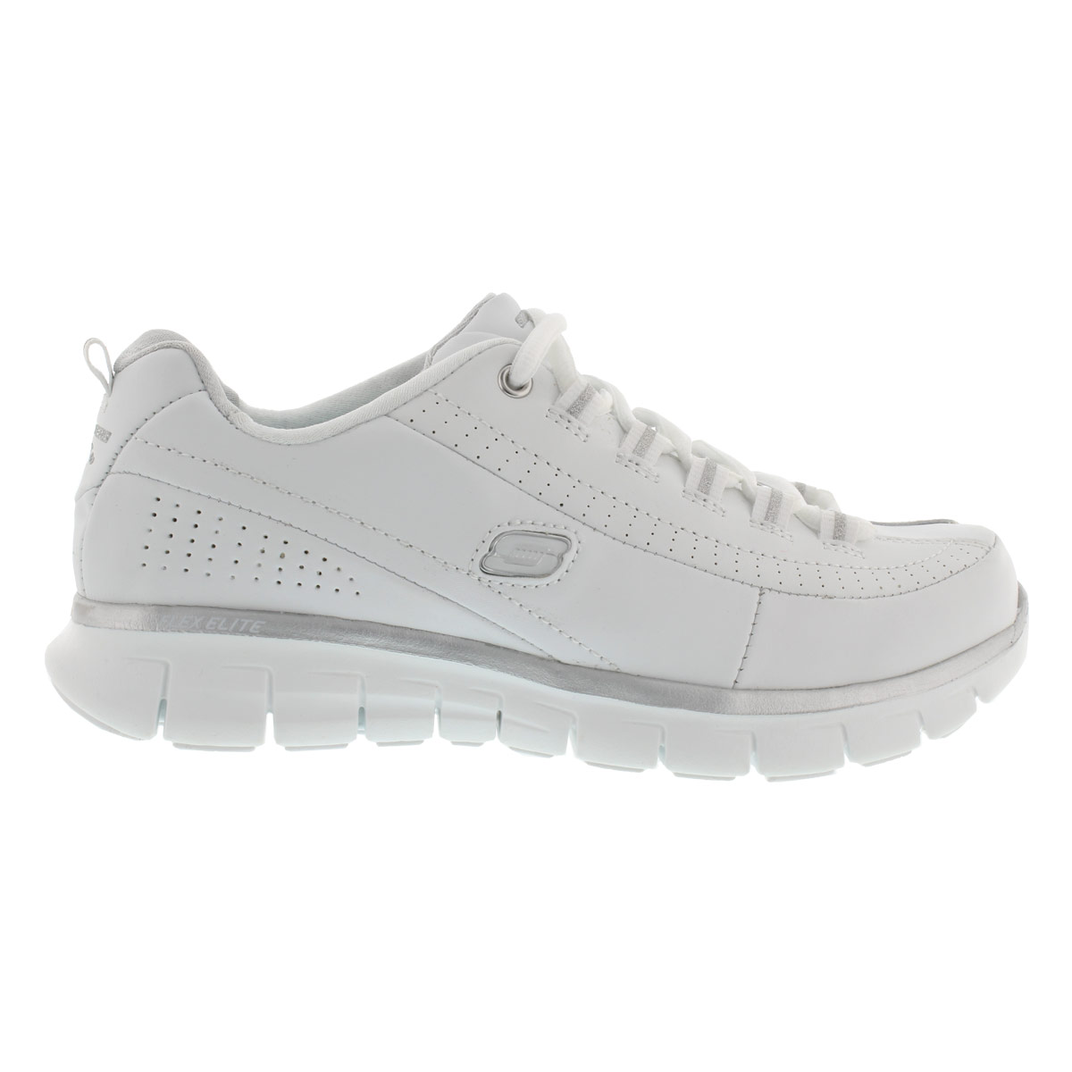 Lds Elite Status wht laceup sneaker-Wide
