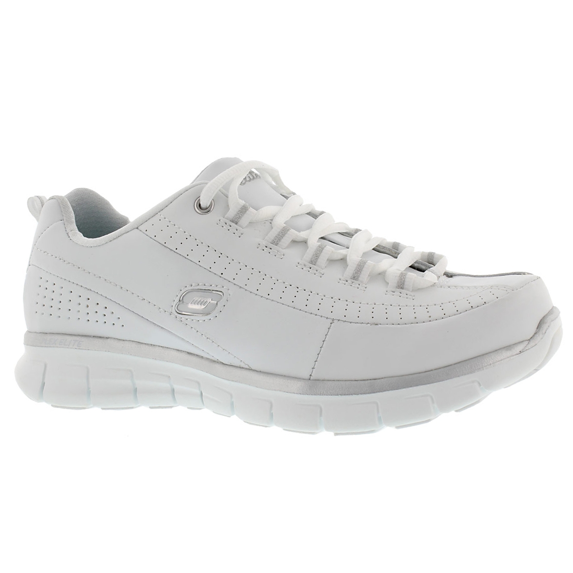 Women's ELITE STATUS white lace-up sneakers - WIDE