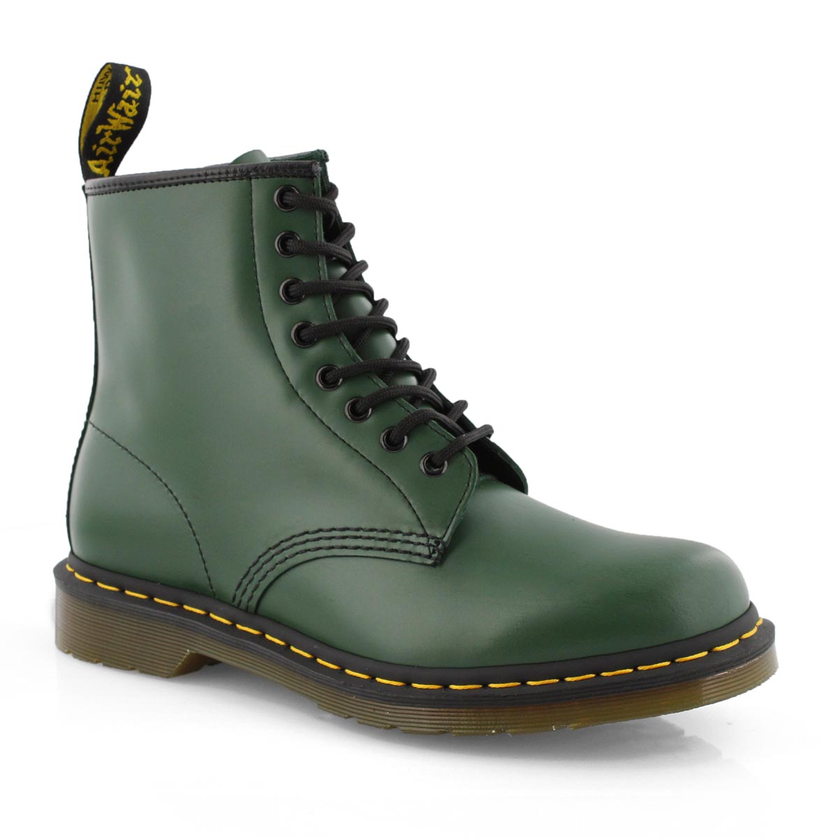 Lds 1460 8 eye green smooth boot