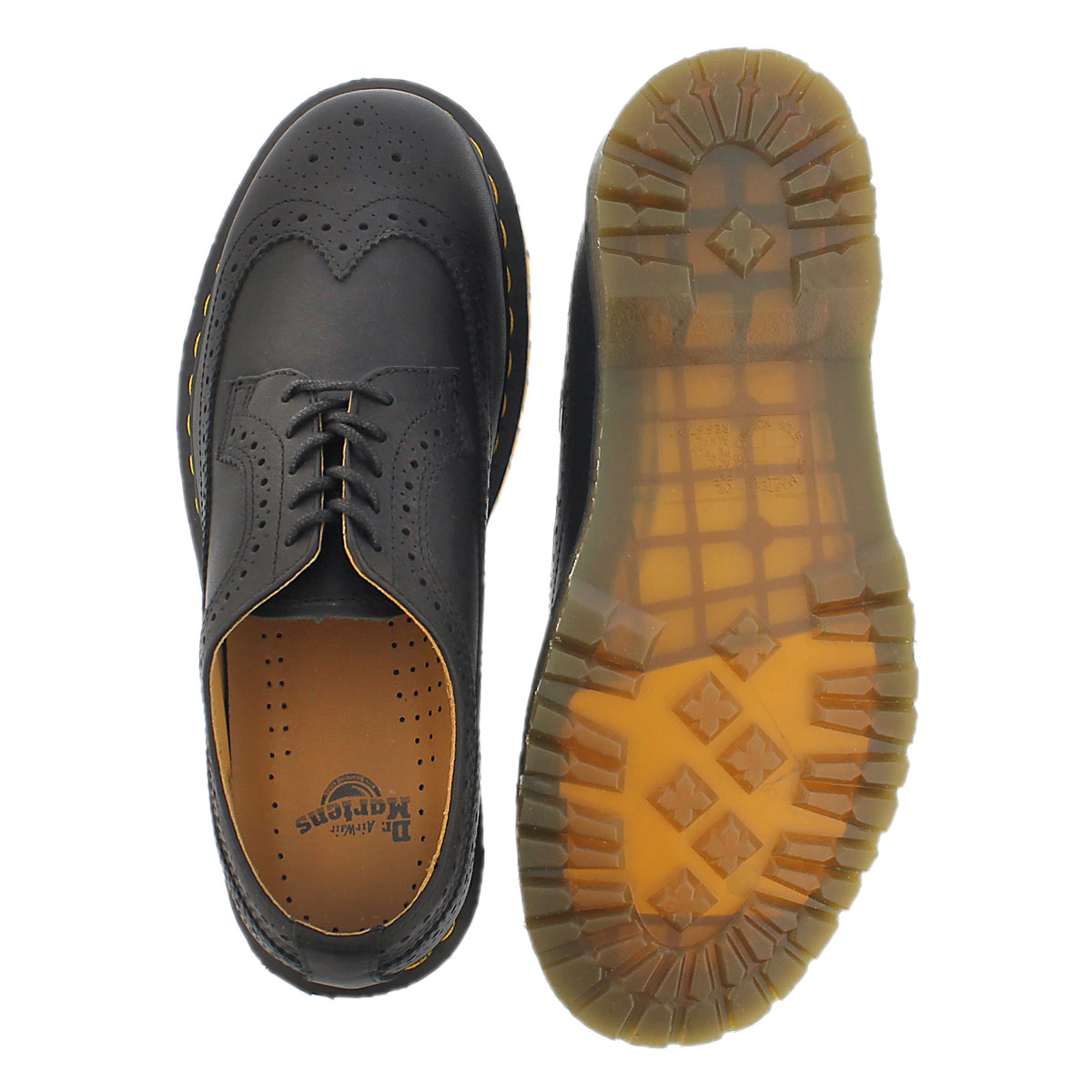 Mns 3989 5 eye blk brogue oxford