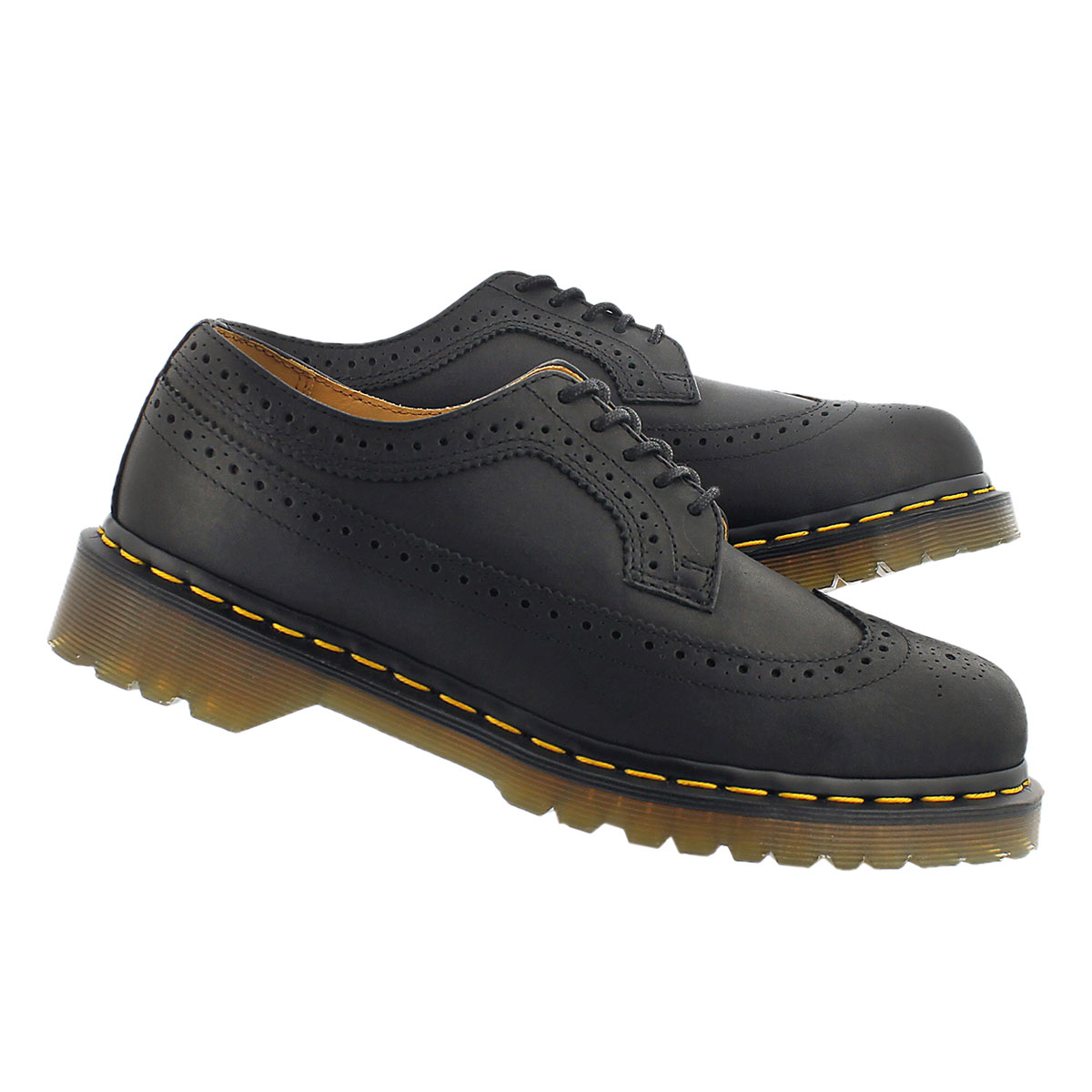 Mns 3989 5 eye blk brogue oxford