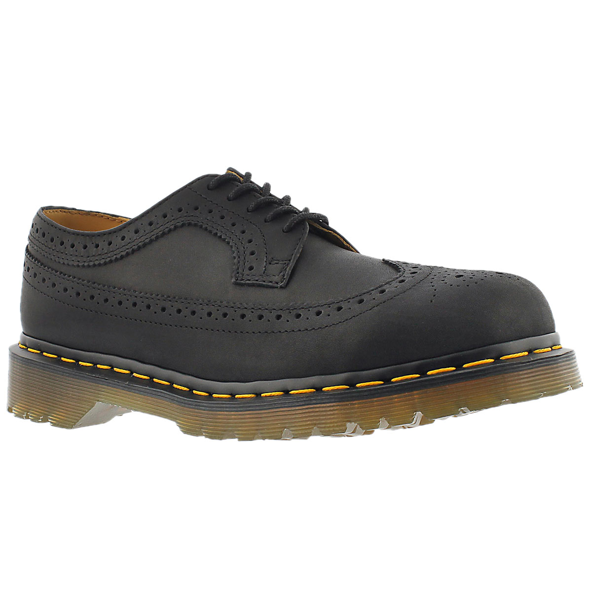 Mns 3989 5 eye blk brogue oxford