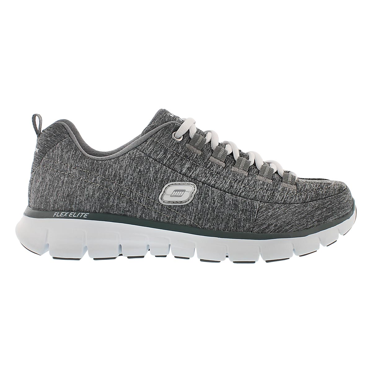 Lds Spot On gry lace up running shoe