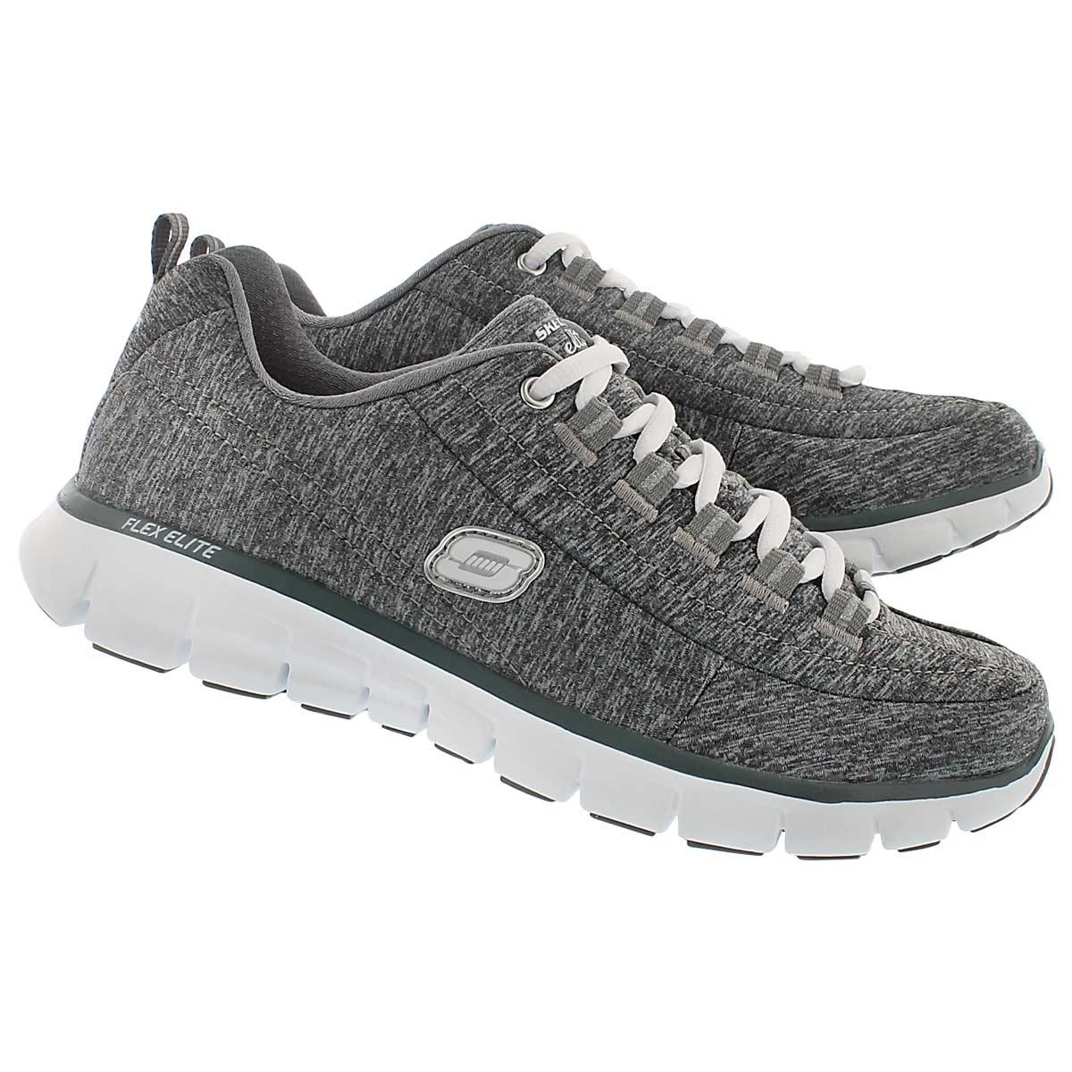 Lds Spot On gry lace up running shoe