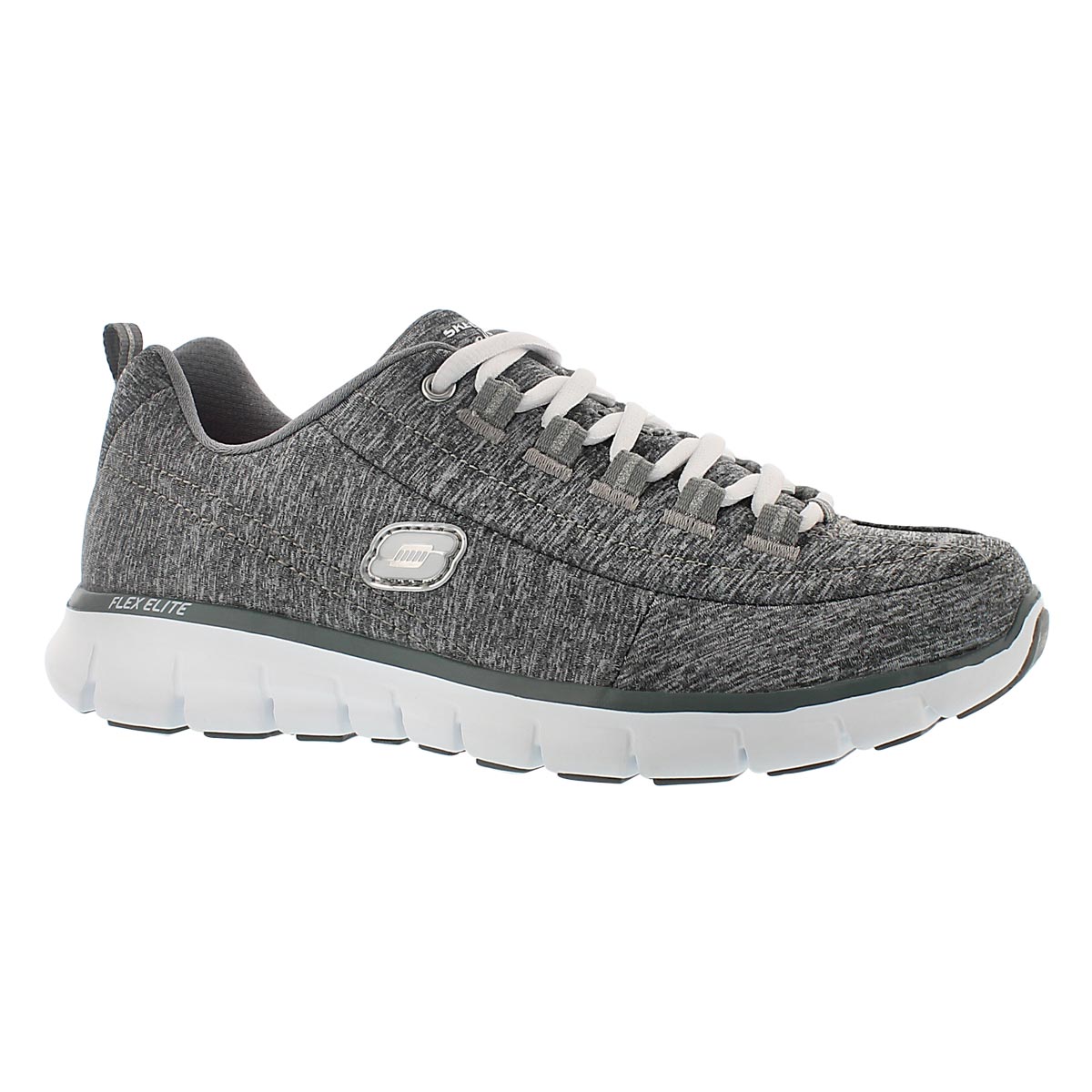 Lds Spot On gry lace up running shoe