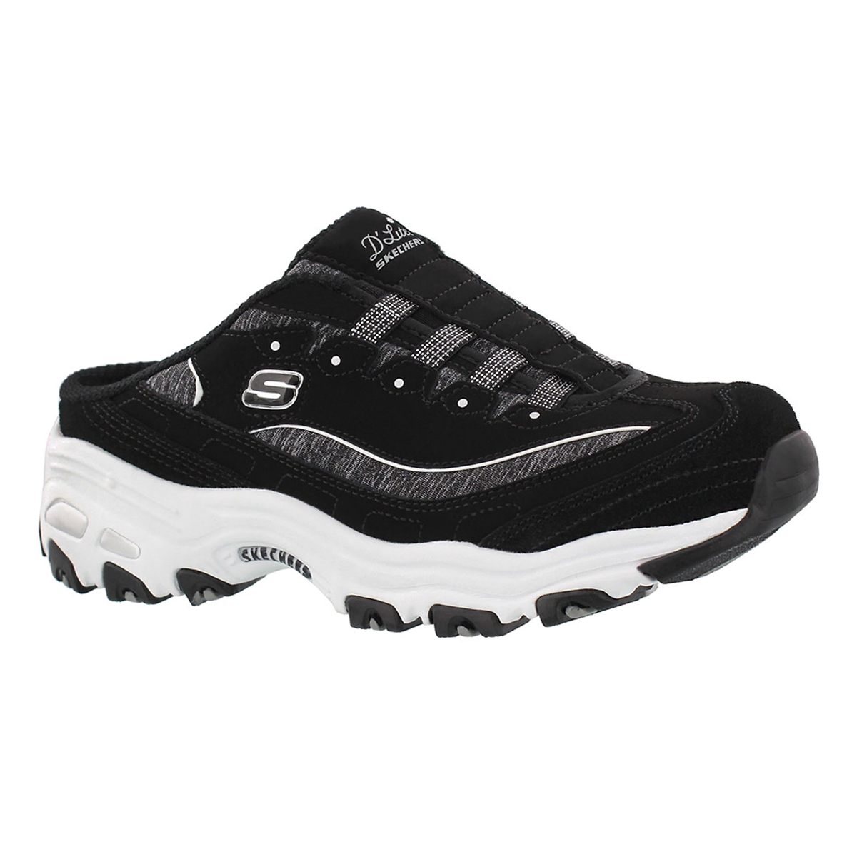 Women's D'LITES RESILIENT black open back sneakers