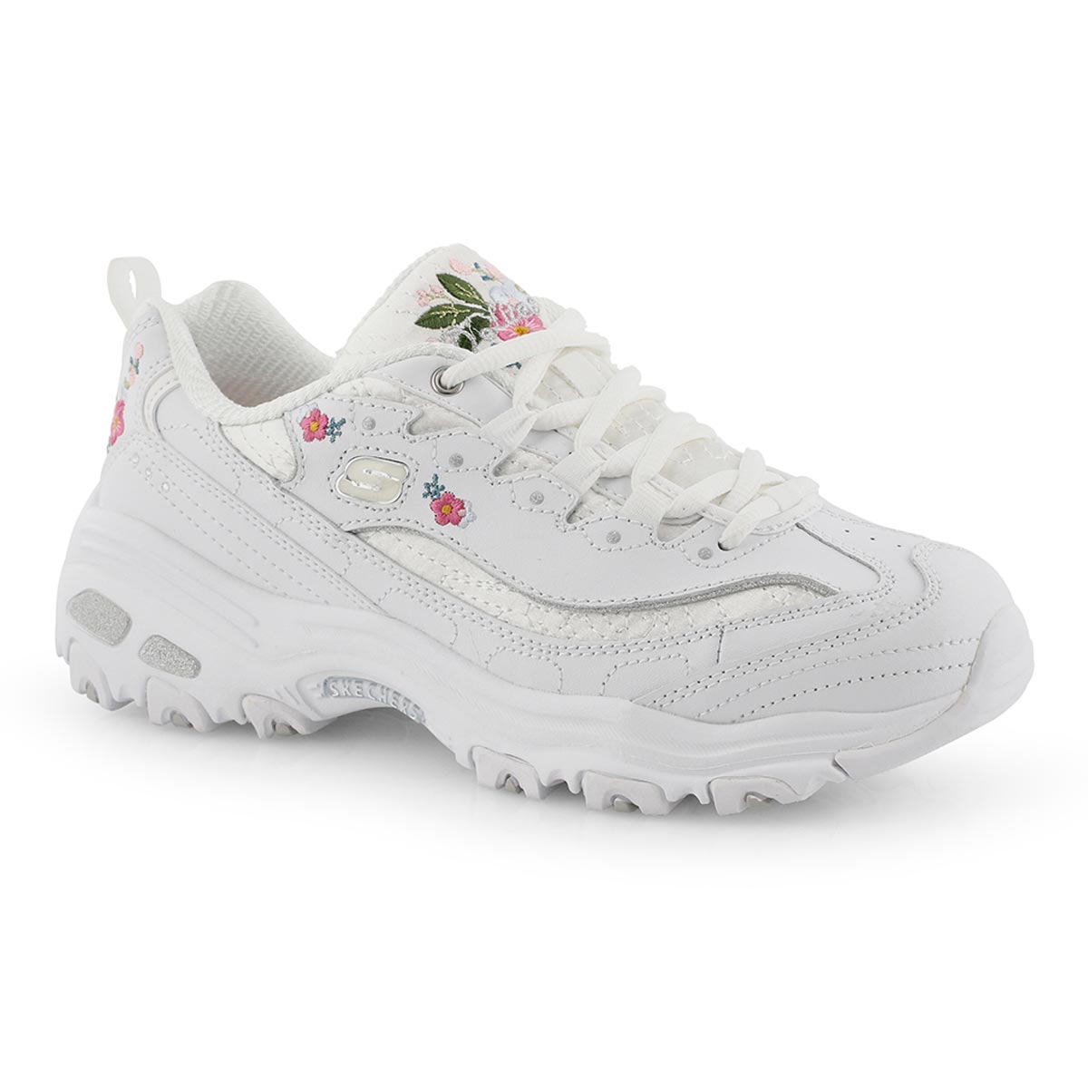 Lds D'Lites Bright Blossoms wht snkr