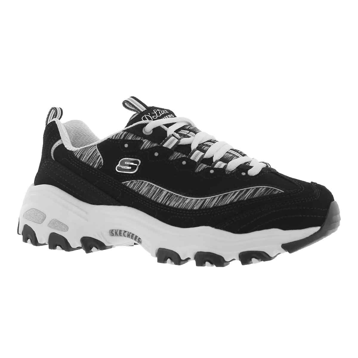 Women's D'LITES INTERLUDE blk/wht sneakers