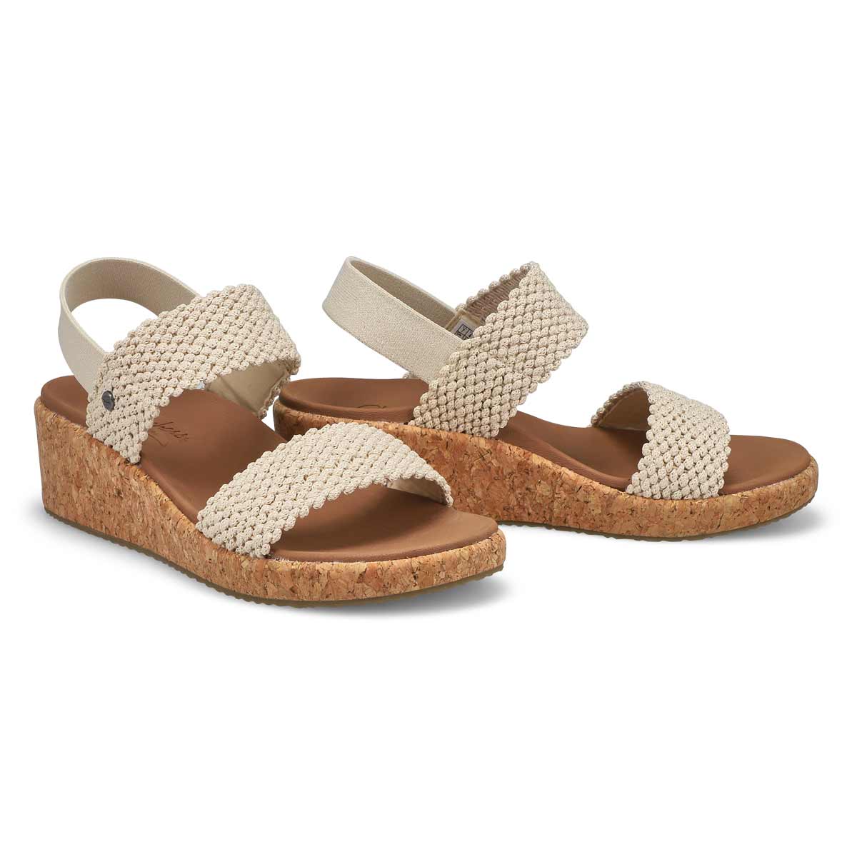 Womens  Arch Fit Beverlee Wedge Sandal - Natural