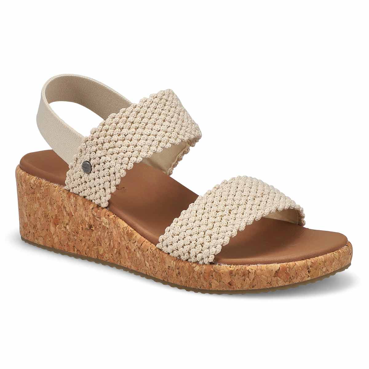 Womens  Arch Fit Beverlee Wedge Sandal - Natural
