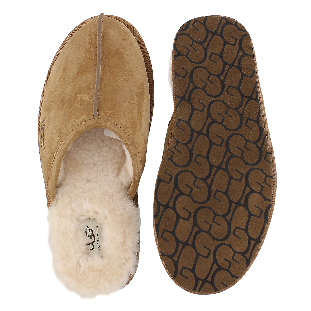 Pantoufle SCUFF, mouton châtain, hom