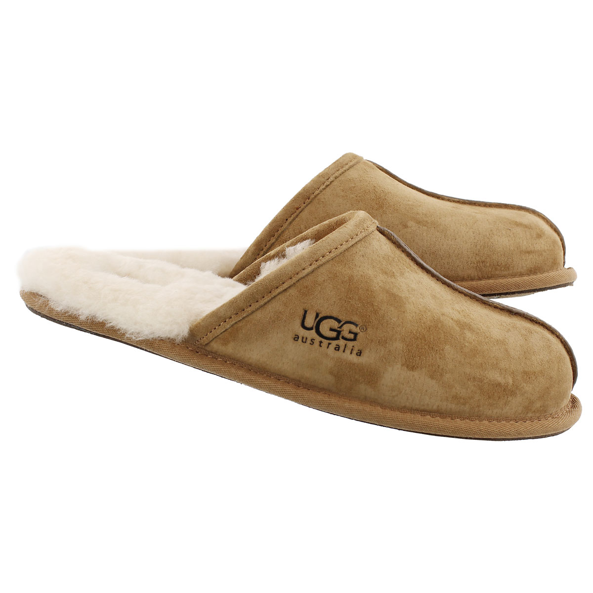 Pantoufle SCUFF, mouton châtain, hom