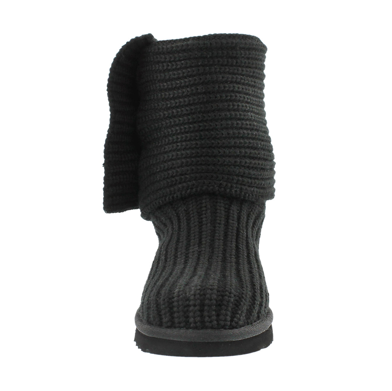 Lds Classic Cardy black knit button boot