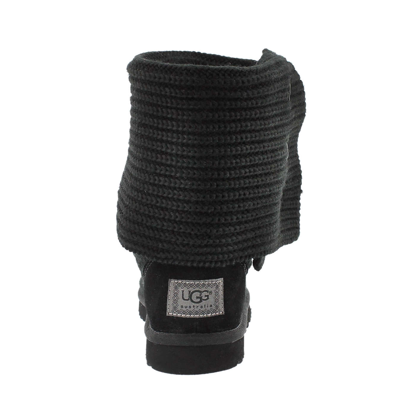 Lds Classic Cardy black knit button boot