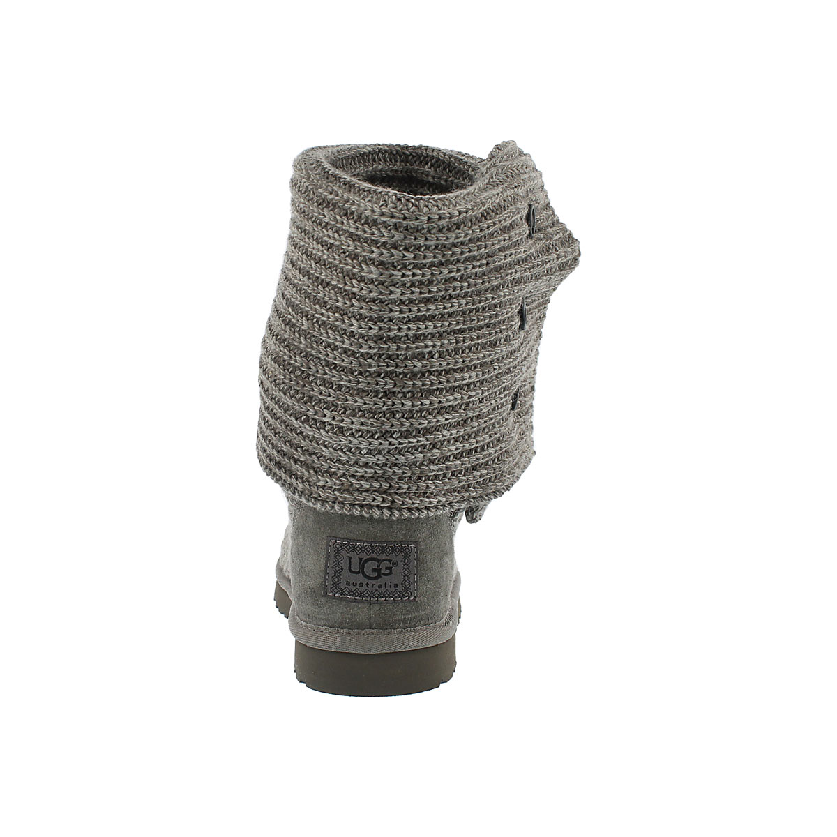Lds Classic Cardy grey knit button boot