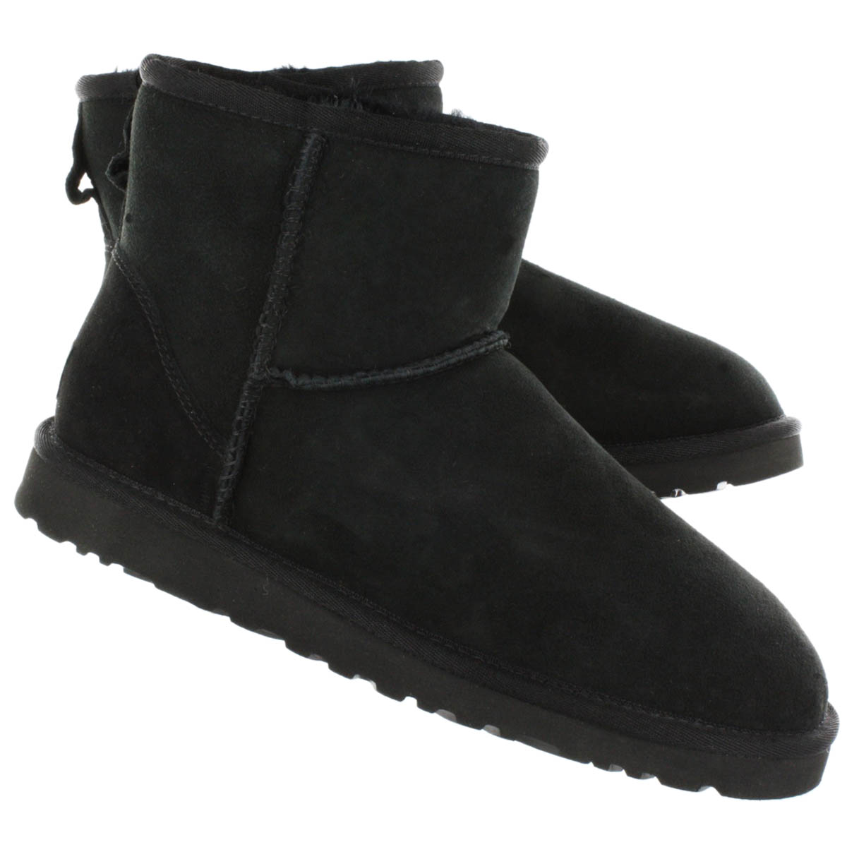 Botte Classic Mini, mouton noir, fem