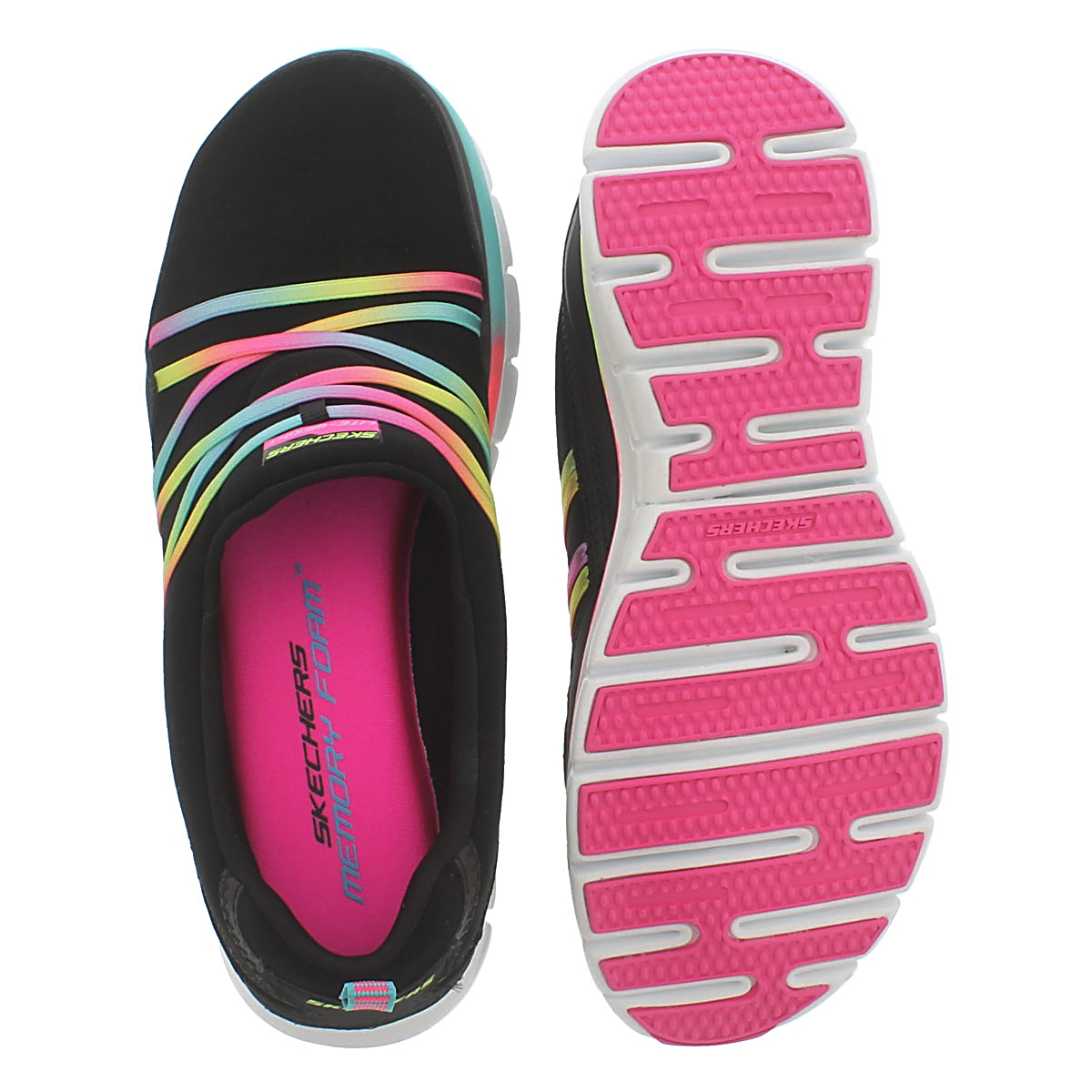 Lds Scene Stealer blk/mlti bungee slipon