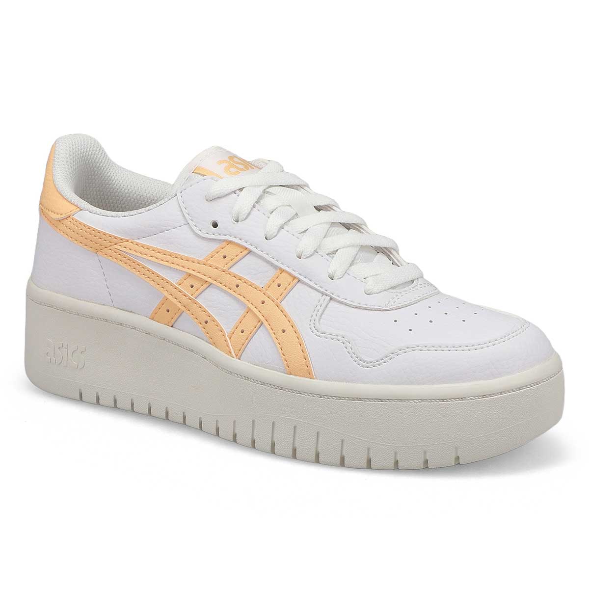 Ladies Japan S Platform Sneaker - White/Apricot