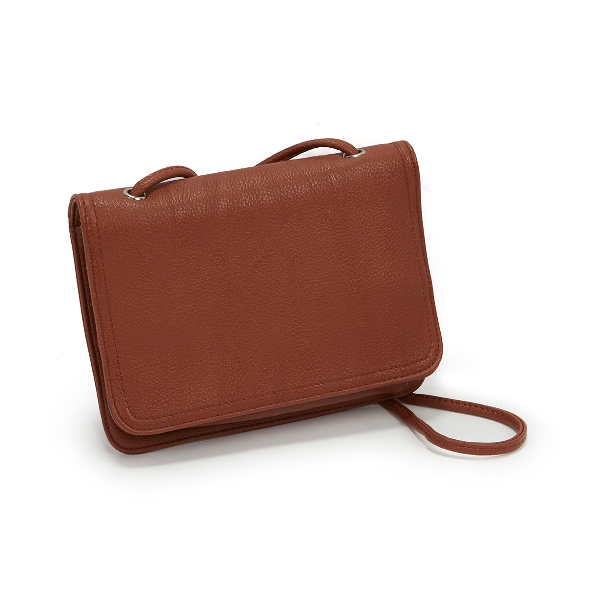 Lds cognc frnt flap cross body organizer