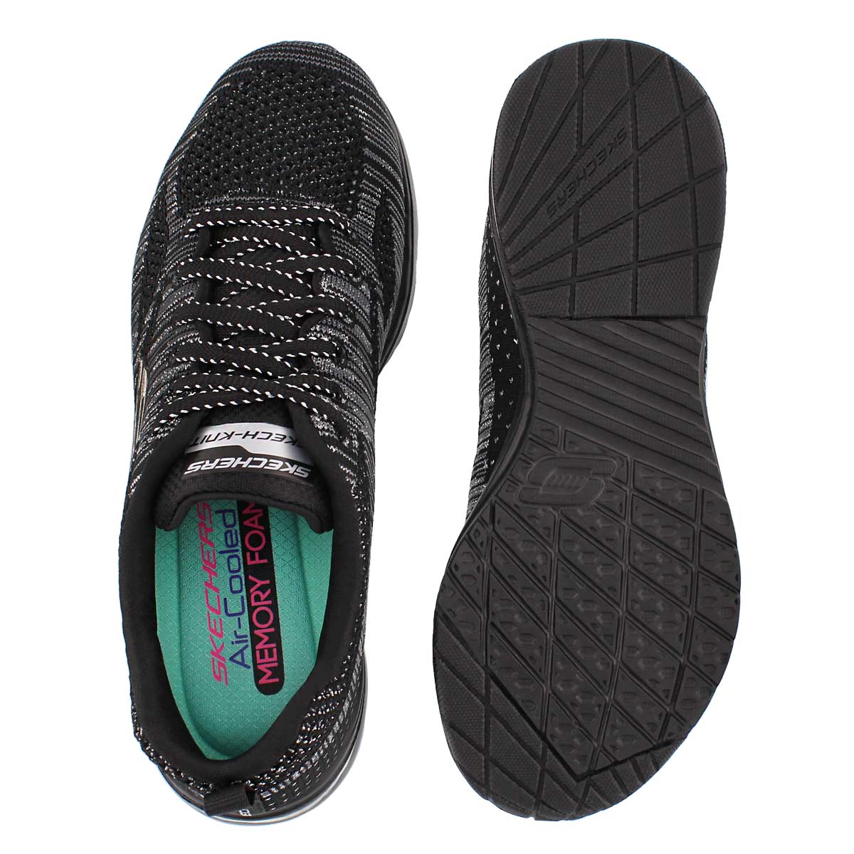 Lds Stand Out black lace up sneaker
