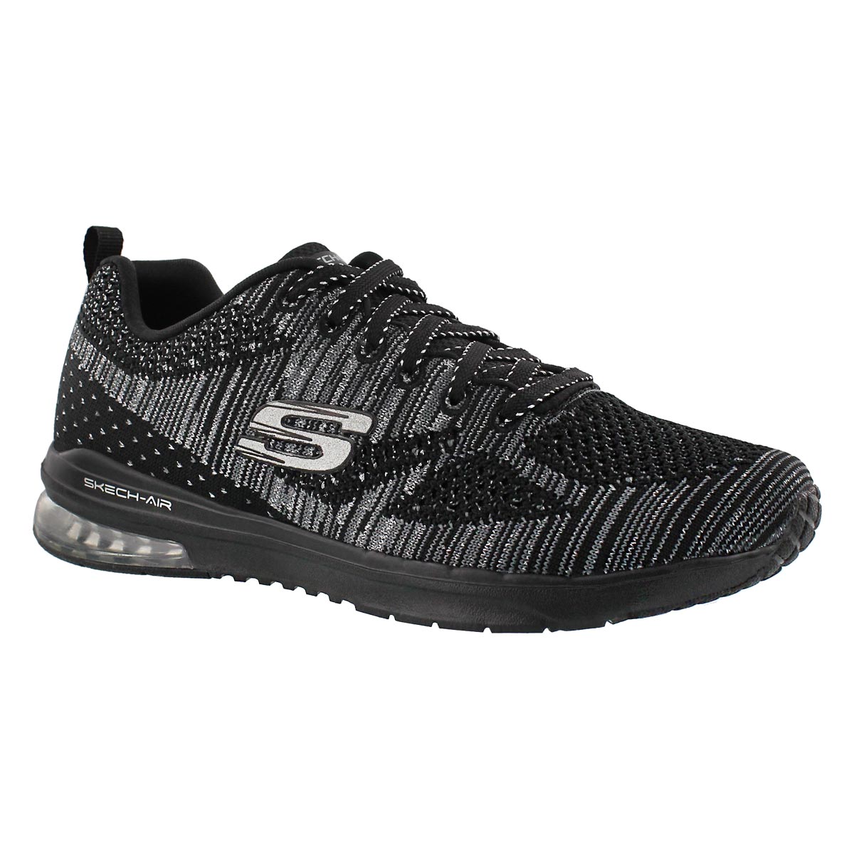 Lds Stand Out black lace up sneaker